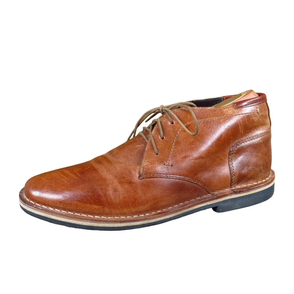 Steve Madden Harken Mens Chukka Boots Size 8 Dress Work Cognac Leather